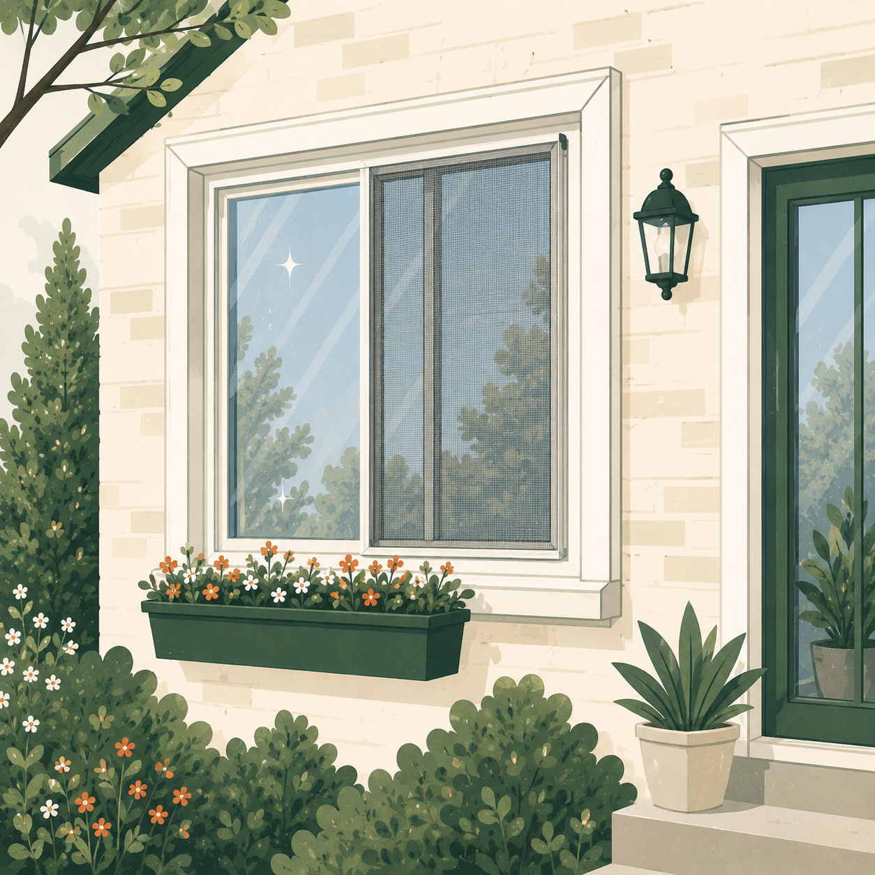 After — clean streak-free windows